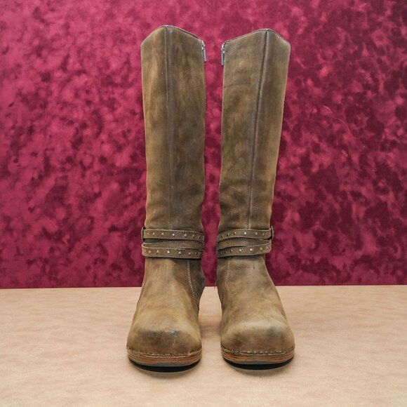 Dansko Women Myra Brown Leather Studded Vintage Retro 90s Boots sz 10US 40 EUR - Picture 3 of 9
